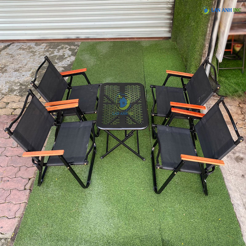 Bộ bàn ghế cafe gấp gọn ngoài trời giá rẻ BBGX02 Bộ bàn ghế cafe gấp gọn ngoài trời giá rẻ BBGX02