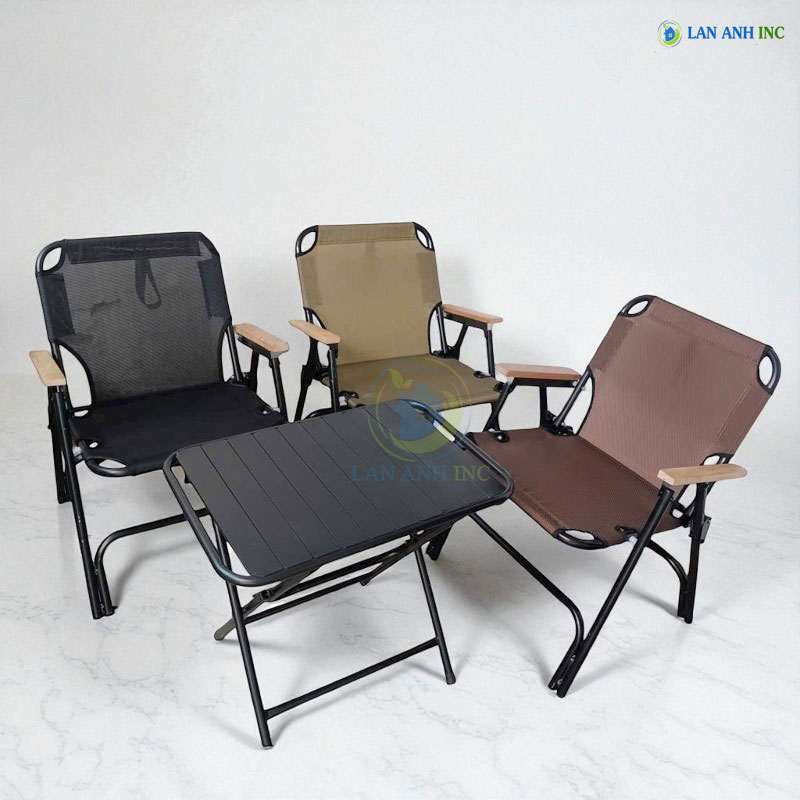 Ghế Camping Sport Xếp Gọn Khung Sắt Lưới Textilen Nhập Khẩu GXT254 ghe camping khung sat tay go dep GXT254 28