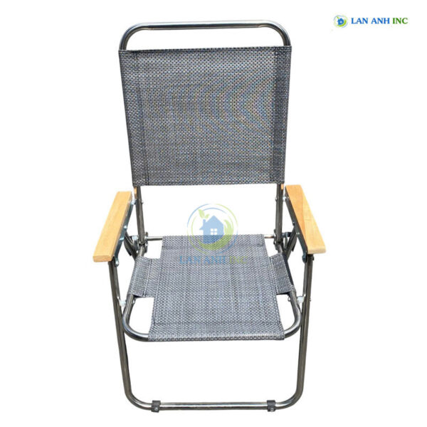 ghe xep cafe inox vai luoi tay go GXT255 4