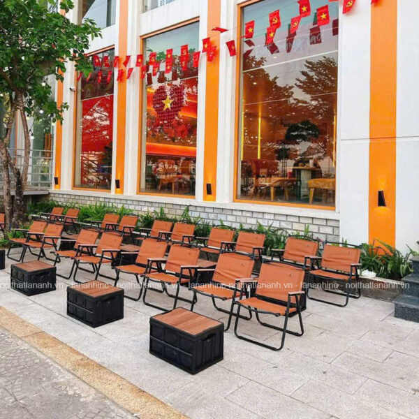 ghe xep camping cafe khung sat vai du cao cap GXT257 22