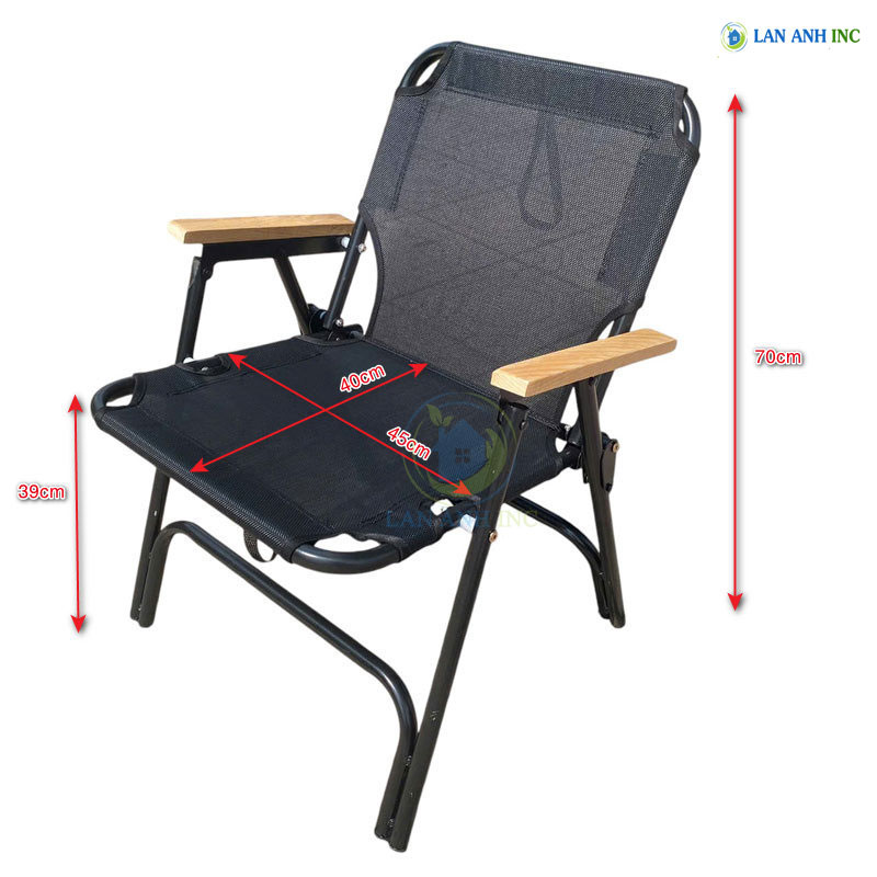 Ghế Camping Sport Xếp Gọn Khung Sắt Lưới Textilen Nhập Khẩu GXT254 kich thuoc ghe camping GXT254