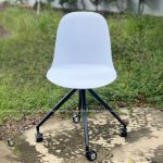 Ghế nhựa chân sắt xoay cao cấp GAI81 Ghe cafe thu gian chan ghe co banh xe tien loi GAI81 3