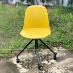 Ghế nhựa chân sắt xoay cao cấp GAI81 Ghe cafe thu gian chan ghe co banh xe tien loi GAI81 4