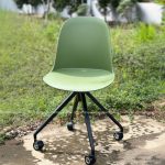 Ghế nhựa chân sắt xoay cao cấp GAI81 Ghe cafe thu gian chan ghe co banh xe tien loi GAI81 6