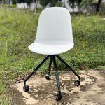 Ghế nhựa chân sắt xoay cao cấp GAI81 Ghe cafe thu gian chan ghe co banh xe tien loi GAI81 8