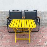 Bộ bàn ghế cafe sắt 2 ghế xếp gọn ngoài trời đẹp giá rẻ BBGX06