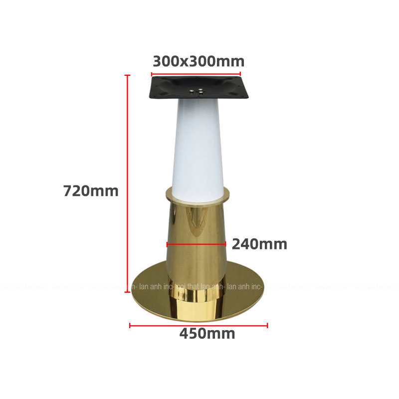 Kích thước chân bàn cafe LACB06. Kích thước chân bàn cafe LACB06.