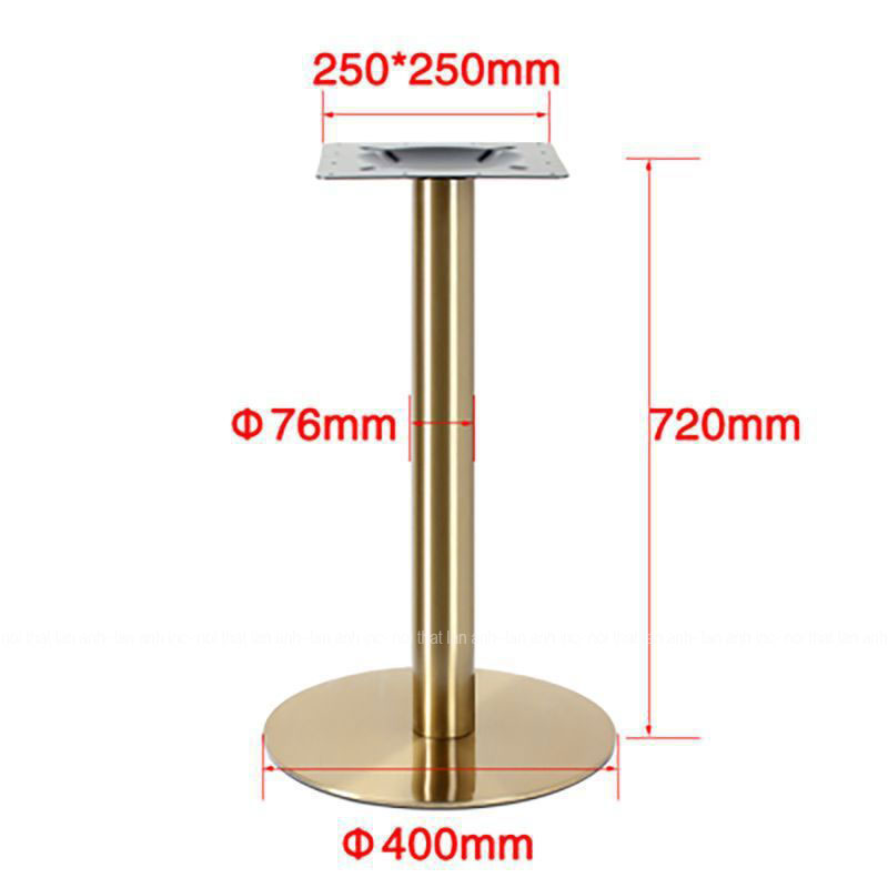 Kích thước Chân bàn cafe cao cấp inox mạ vàng đẹp LACB09 Kích thước Chân bàn cafe cao cấp inox mạ vàng đẹp LACB09