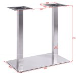 Chân bàn inox đôi vuông LACB15 chan ban inox doi dep LACB15 5