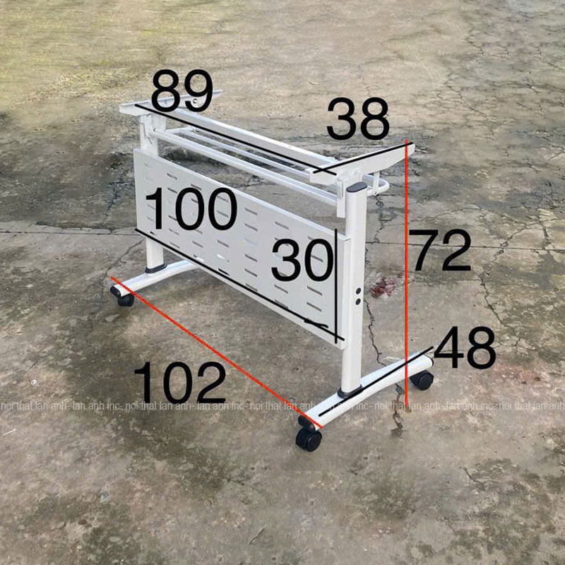 Kích thước chân bàn văn phòng LACB31 xếp gọn. Kích thước chân bàn văn phòng LACB31 xếp gọn.