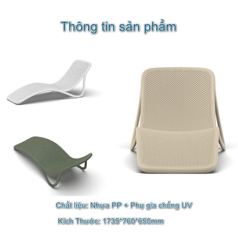 Ghế hồ bơi nằm tắm nắng ngoài trời lad3066 ghe ho boi nam tam nang ngoai troi LAD3066 4 1