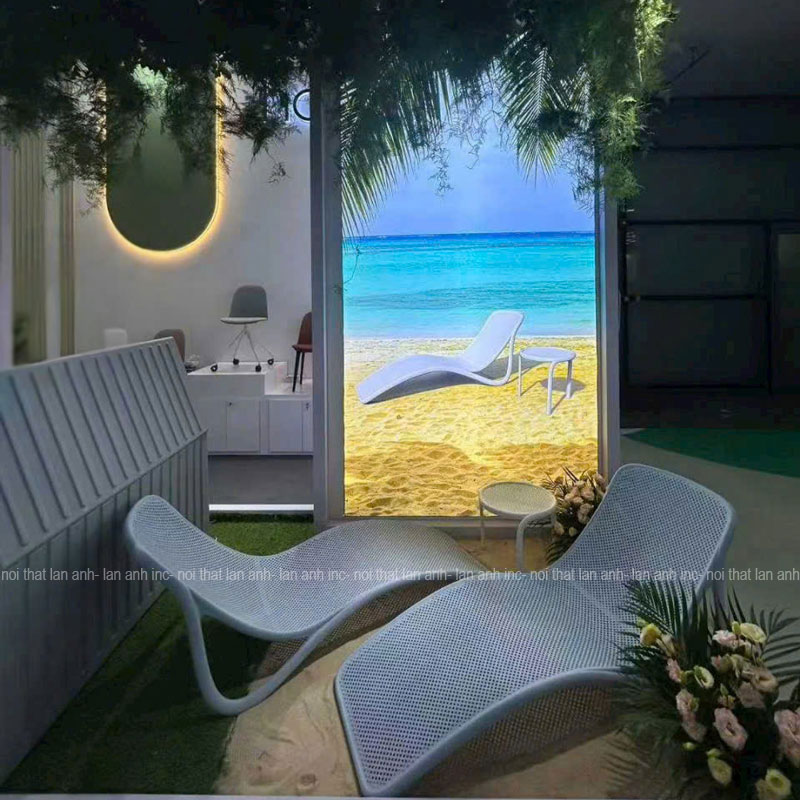 Ghế Hồ Bơi Tắm Nắng Ngoài Trời Nhựa Đúc LAD3066 ghe ho boi nam tam nang ngoai troi LAD3066 5