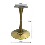 Chân bàn cafe tulip sắt sơn vàng cao LACB05 kich thuoc chan ban cafe tulip sat son vang cao cap lacb05