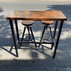 Bộ bàn ghế bar dẹp 2 ghế không tựa BBGB09