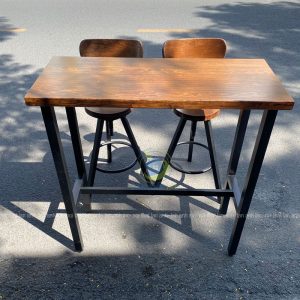Bộ bàn ghế bar dẹp 2 ghế có tựa BBGB10