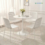 Bộ bàn ghế cafe hiện đại BBCF106 bo ban ghe caf mat nhua chan sat dep BBCF178 12