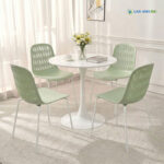 Bộ bàn ghế cafe hiện đại BBCF106 bo ban ghe caf mat nhua chan sat dep BBCF178 8