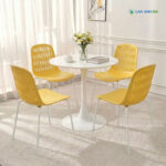 Bộ bàn ghế cafe hiện đại BBCF106 bo ban ghe caf mat nhua chan sat dep BBCF178 9