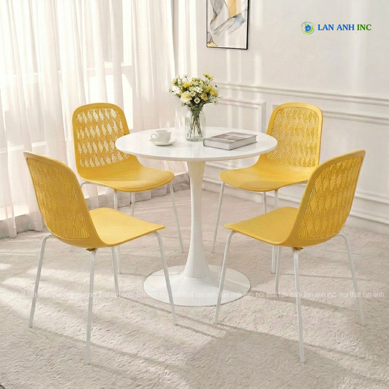 Bộ bàn ghế cafe BBCF106 tròn 4 ghế nhựa đúc nguyên khối đẹp hiện đại Bộ bàn ghế cafe BBCF106 tròn 4 ghế nhựa đúc nguyên khối đẹp hiện đại
