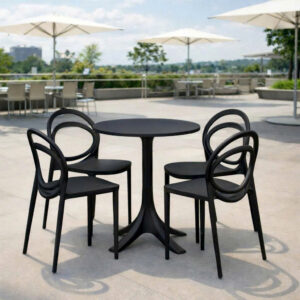 Bộ bàn cafe ngoài trời nhựa đúc cao cấp BBCF117