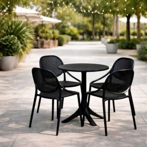 Bộ bàn ghế cafe nhựa đúc BBCF118