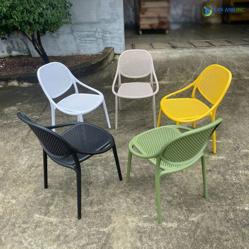 Ghế nhựa đúc nguyên khối cafe nhà hàng bàn ăn đẹp hiện đại LA3060 Ghế nhựa đúc nguyên khối cafe nhà hàng bàn ăn đẹp hiện đại LA3060