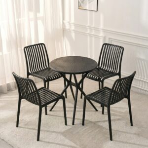 Bộ bàn ghế cafe nhựa đúc hiện đại BBCF119