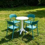 bo ban tron 3055 va 4 ghe nhua duc 3027 4