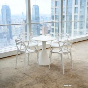 Bộ bàn ghế cafe 4 ghế nhựa đúc BBCF140