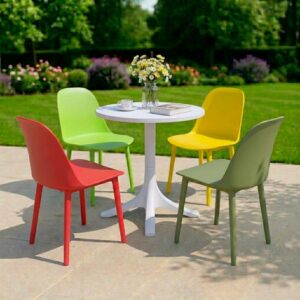 Bộ Bàn Ghế Cafe Nhựa Đúc Ngoài Trời BBCF164