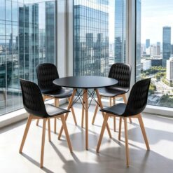 Bộ bàn eames và 4 ghế 3003B 1 bàn 1542A