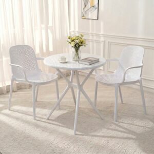Bộ bàn ghế cafe 2 ghế nhựa đúc BBCF184