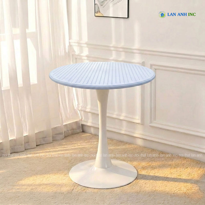 Bàn cafe chân sắt mặt nhựa đẹp hiện đại. Bàn cafe chân sắt mặt nhựa đẹp hiện đại.